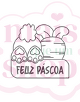Cenoura com Placa Feliz Páscoa