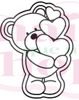 Urso com Corações Empilhados