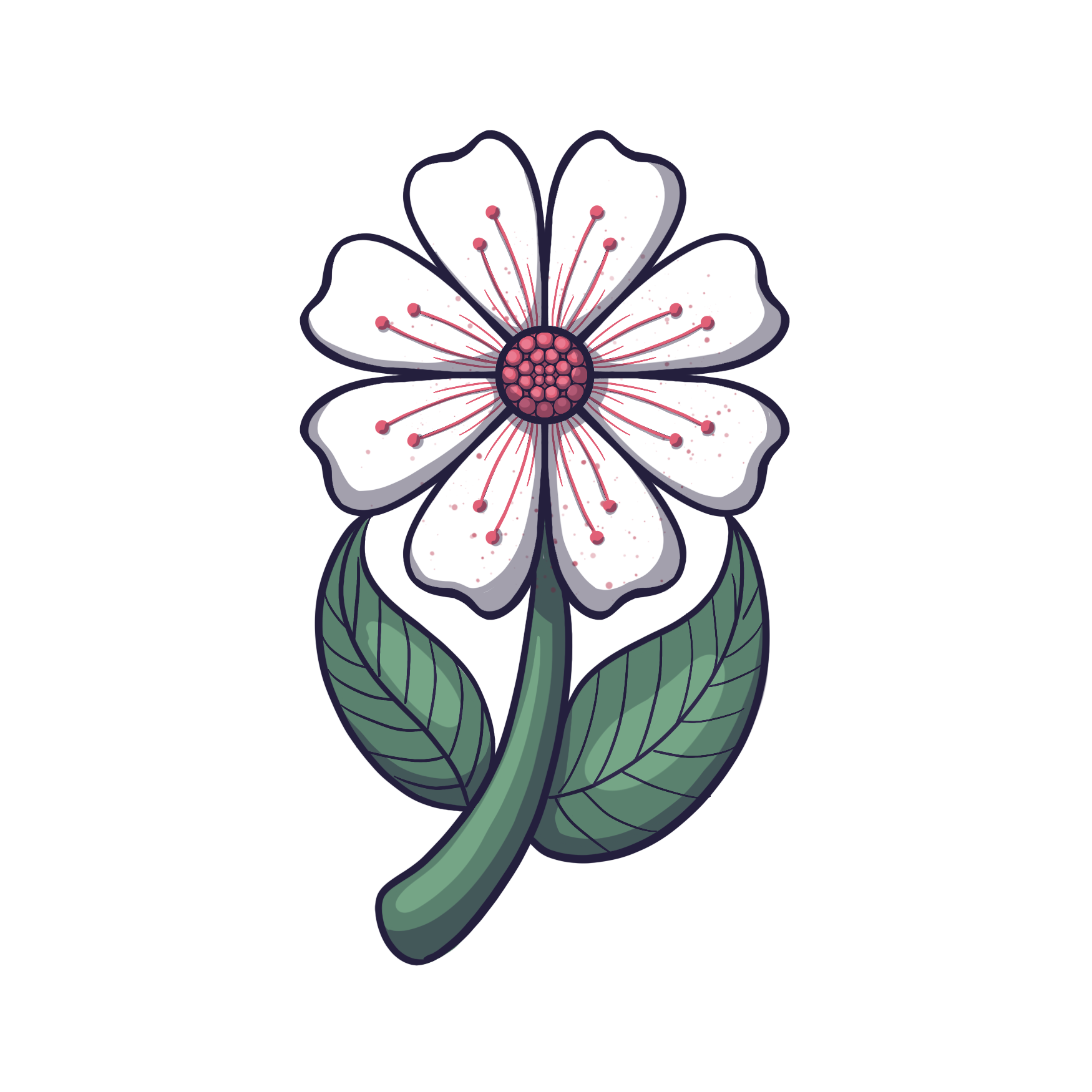 Flor Gerbera Branca com cabo - foto 1