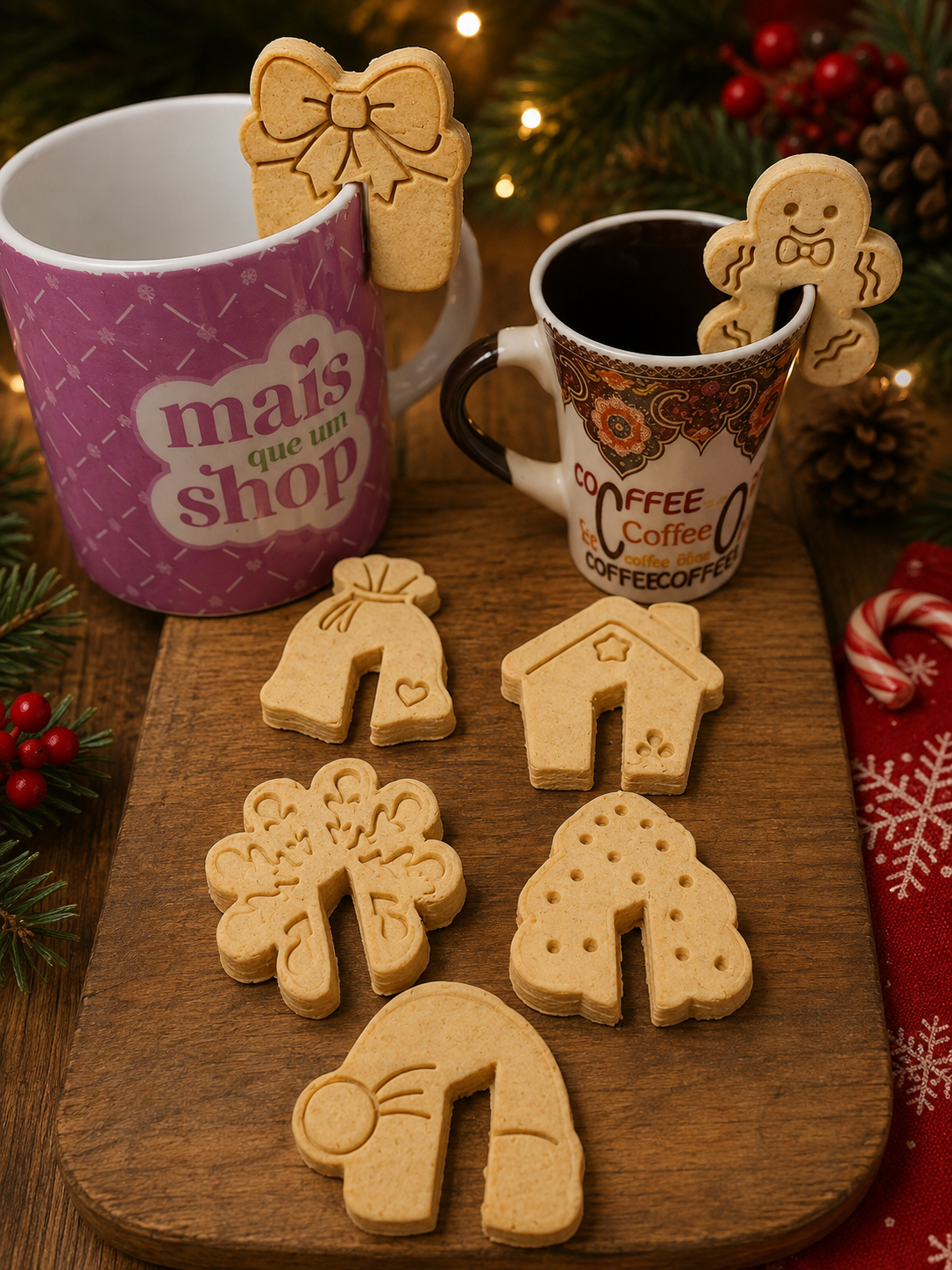Biscoitos de natal para XÍCARAS OU CANECAS ( vendidos individualmente ou kit)