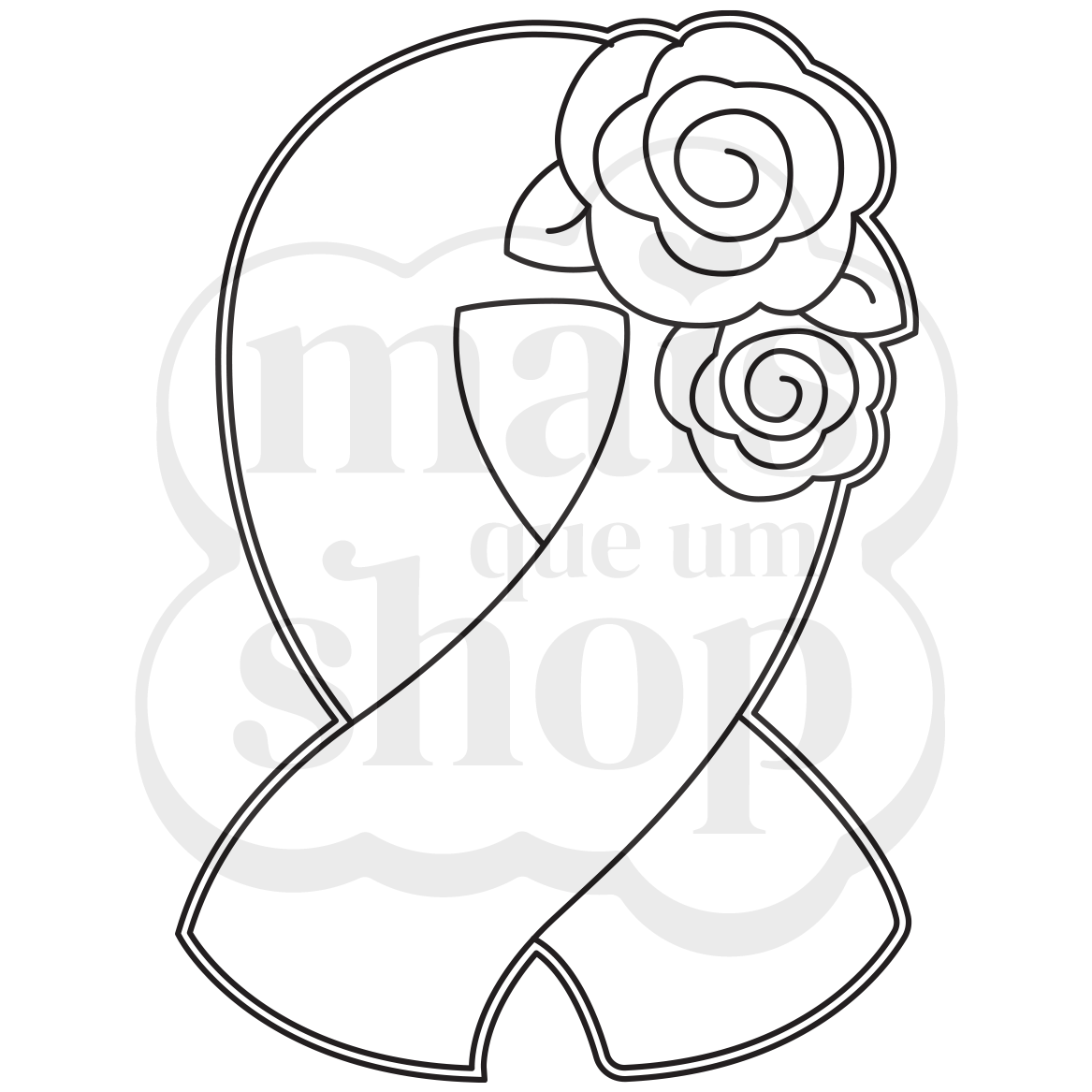 Laço de Conscientização com Rosa