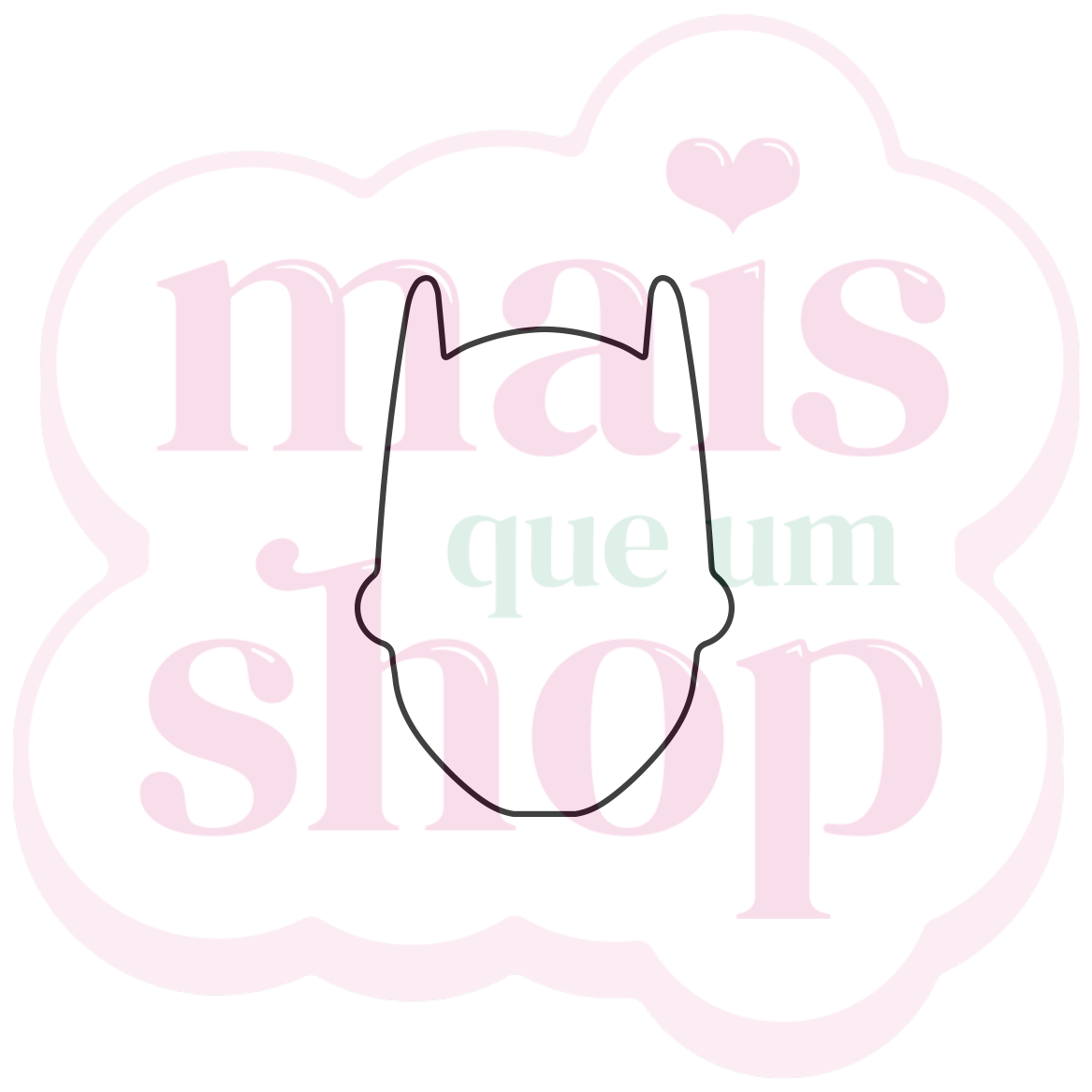 Cortador Coração - 8cm - com desenho