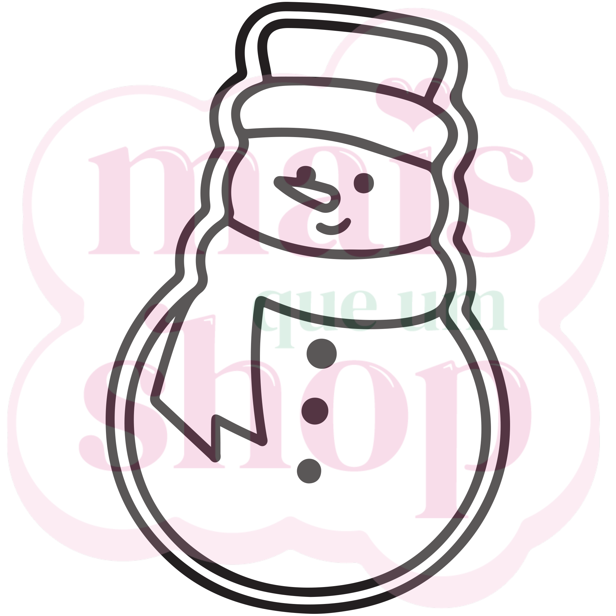 Boneco de Neve com Cachecol