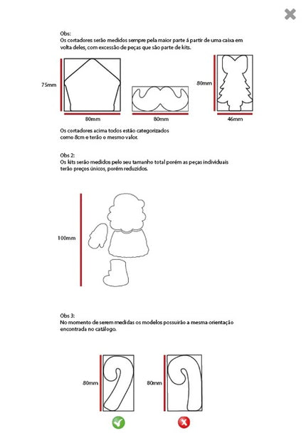 Explicações sobre o produto